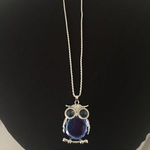Necklace Chain Blue Owl